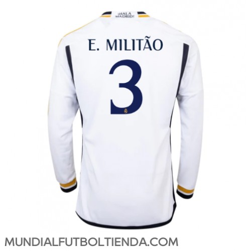 Camiseta Real Madrid Eder Militao #3 Primera Equipación Replica 2023-24 mangas largas